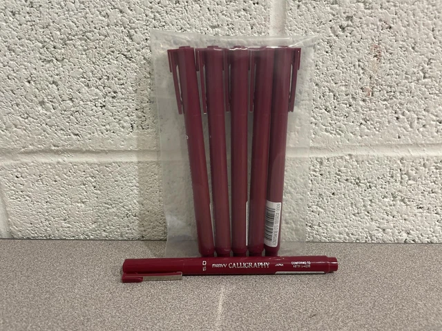 MARVY The Calligraphy Pen 5.0 BURGUNDY Pack Of 6
