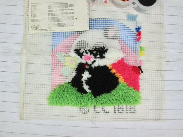 Kit de gancho con pestillo de oso Patty panda vintage años 80 flor arco iris el círculo creativo