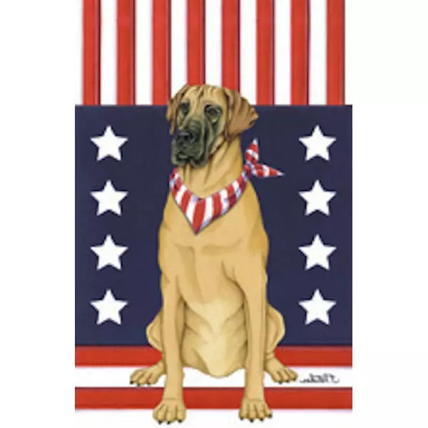 Great Dane Fawn Patriot Flag