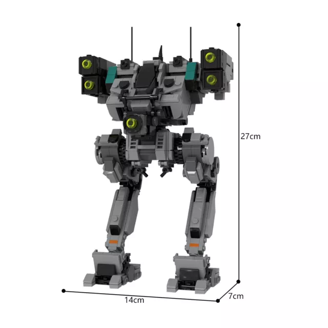 MOC Flea Mech Model Robot Bricks Kit Machine Game Action Figure Blocks Toy Gift