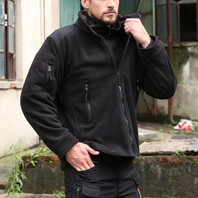 Mens Extra Thick Warm Fleece Heavy Duty Work Jacket Padded Anti Pill Winter Uk~ 9