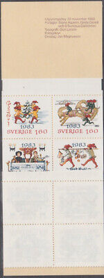 SWEDEN Sc #1477a MNH BOOKLET of  12 - 4 STAMPS x 3 EACH - XMAS, POSTCARD DESIGNS