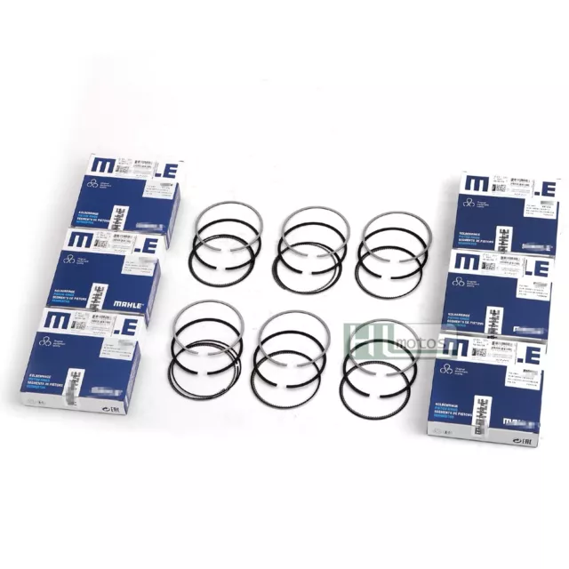 6x STD Piston Rings Set Mahle For BMW 330d 535d X5 F10 F30 N57 E90 3.0 Diesel L6