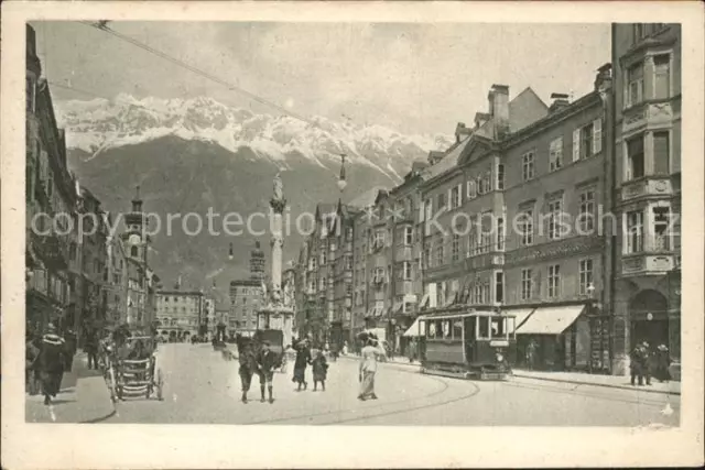 71544918 Innsbruck Maria-Theresienstrasse gegen Nordkette Strassenbahn Saeule In