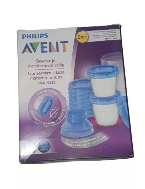 AVENT - Conservation du Lait Maternel -  Pots de Conservation - 180 ml Vissable