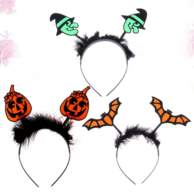 Calabaza de araña pelo arco diadema puntiagudo sombrero de bruja para disfraz de decoración de fiesta