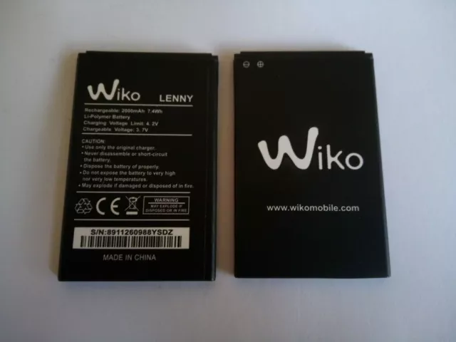 Akku für Wiko Jerry **2000 mAh** kompatible Wiko 3702  5030 Lenny 1 / 2 / 3