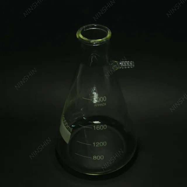2000ML Filter Flask,Filtering Flask(used on filtration set),lab glass 3 pieces