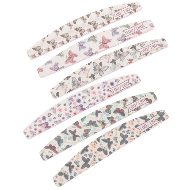 6 piezas limas decorativas para uñas limas para uñas limas para uñas manicura uñas
