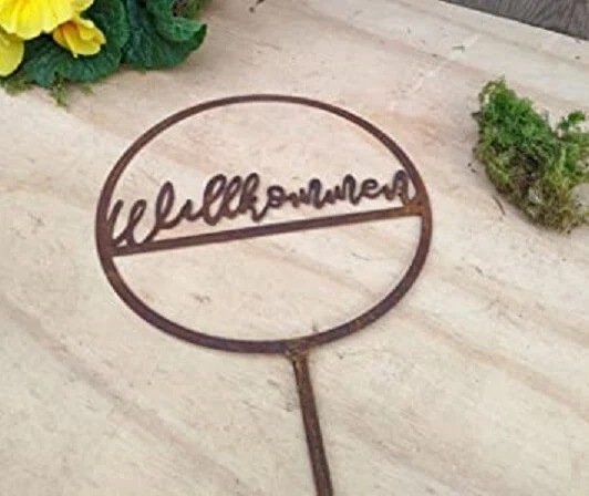 Gartenstecker Pusteblume Aus Metall - Ca. 100 Cm Hoch, Edelrost-Optik, Handgearbeitet