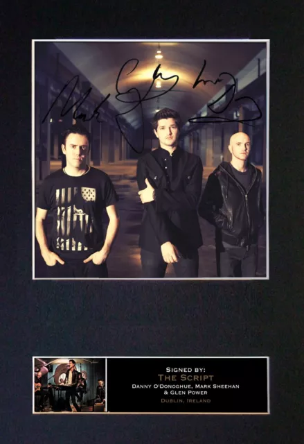 THE SCRIPT Mounted Signed Autograph Photo Print A4 #113