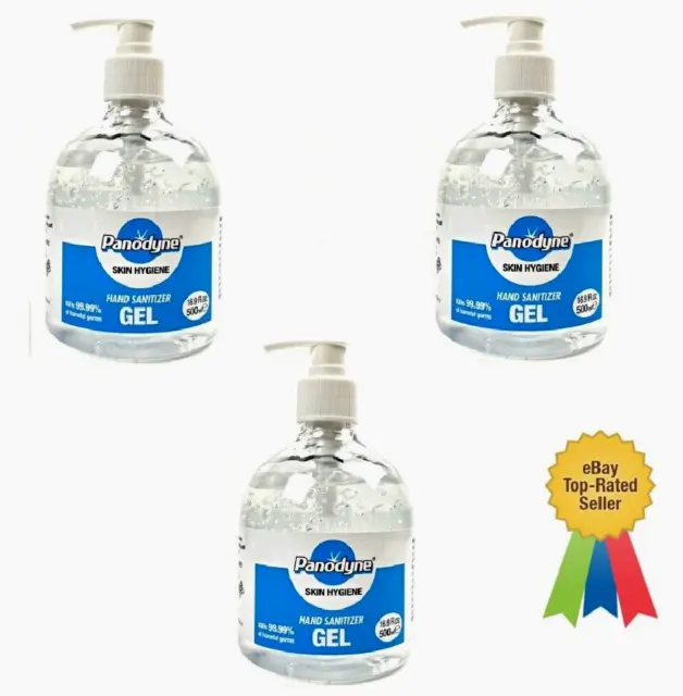 3 x 500ml Hand Sanitizer gel Pump Kills 99.9% Bacteria and germs 70% alcohol NEW