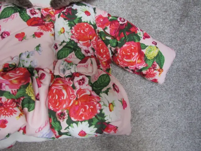 Beautiful Ted Baker baby girls 0-3 months floral winter coat - Very good con 4