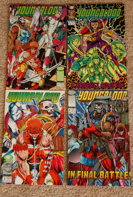 Youngblood Lot of 4 Image Comics #0, 2, 3, 4 Rob Liefeld 1st Prophet 1992-1993