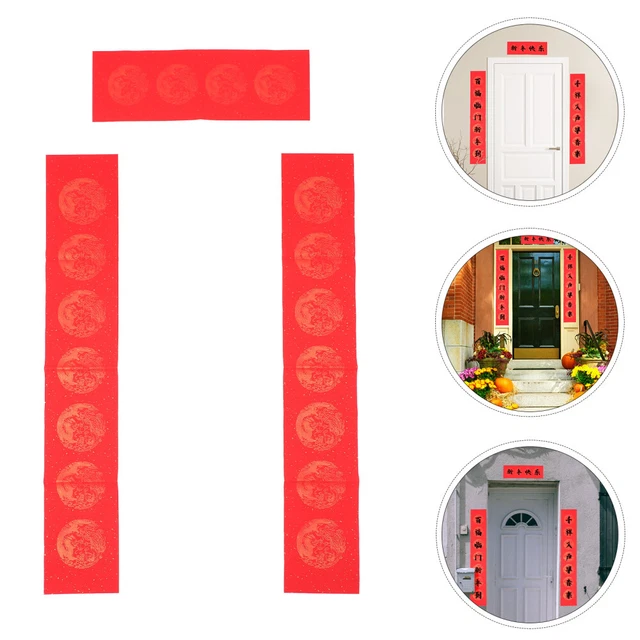 30 Pcs Blank Couplet Rice Paper Window Decor Front Door Decorations Flag
