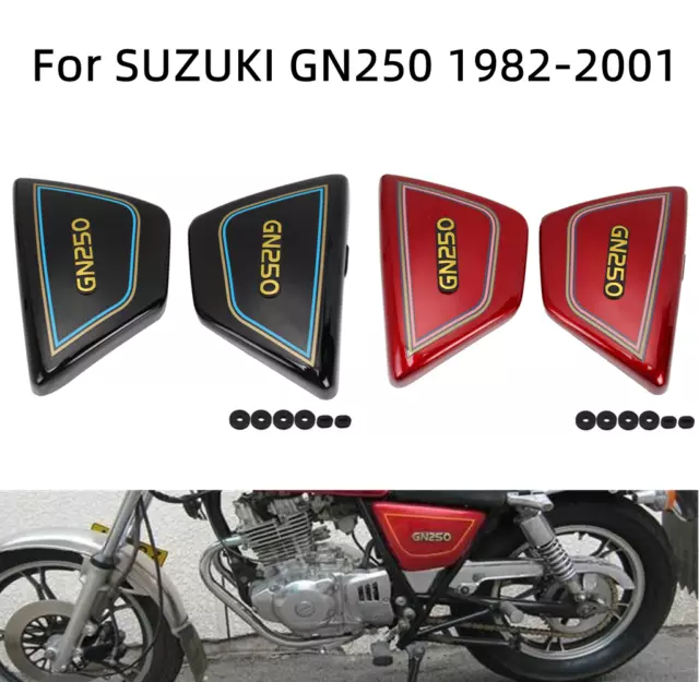 Left+Right Motorcycle For SUZUKI GN250 1982-2001 Battery Frame Side Cover Panel