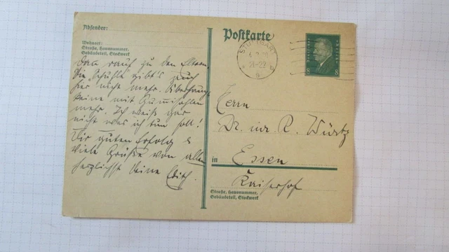 Germania intero stazionario Stoccarda 1930 n5 x 6,7