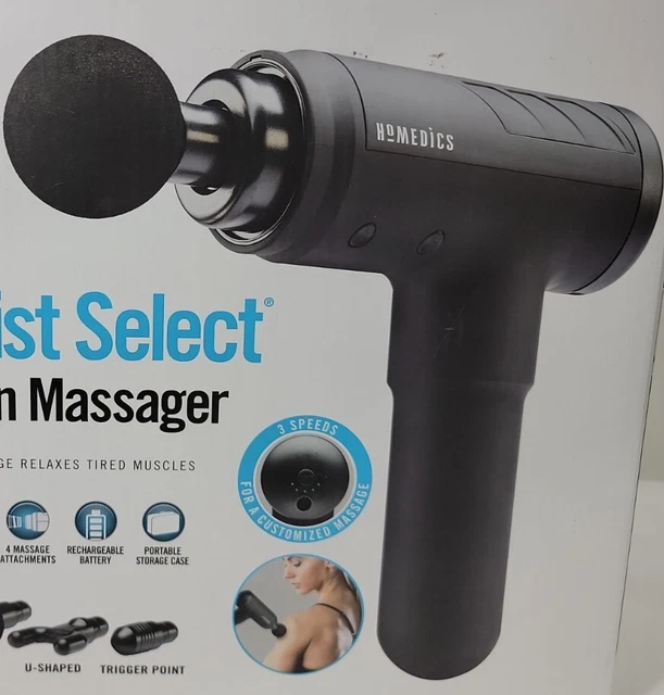 THERAPIST SELECT COMPACT Percussion Massager, 4 Attachments by HoMedics