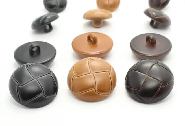 Leather Look Shank Buttons Football Buttons Leather Immitation Baby Knits