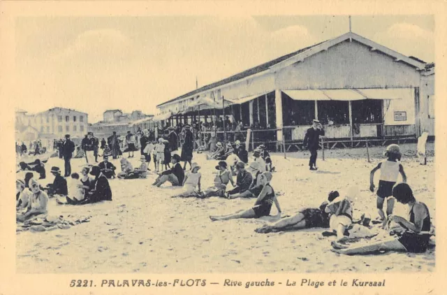 Cpa 34 Palavas Les Flots Rive Gauche La Plage Et Le Kursaal