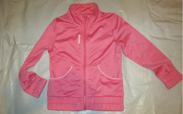 Reebok pink girls track top jacket Age 8 Years