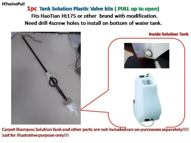 1pc Tank Solution Plastic Valve kits ( PULL up open) Shampoo Solution Tank
