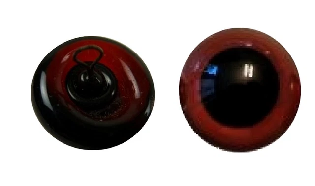 PAIRE YEUX EN verre 22 mm à coudre pour ours ou peluche ancienne EUR 15