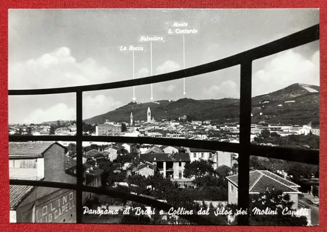 Cartolina - Panorama di Broni e Colline dal Silos dei Molini Capelli - 1960 ca.
