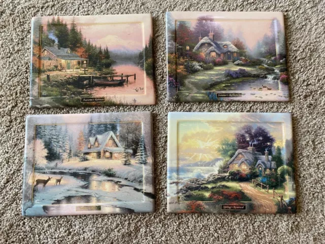 Thomas Kinkade Seasons of Reflection Vintage Limited Ceramic Collector Plates