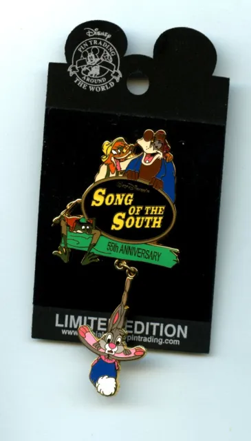 Disney 55th Song of the South Brer Bear Fox Frog & Rabbit Dangle LE Pin 2001