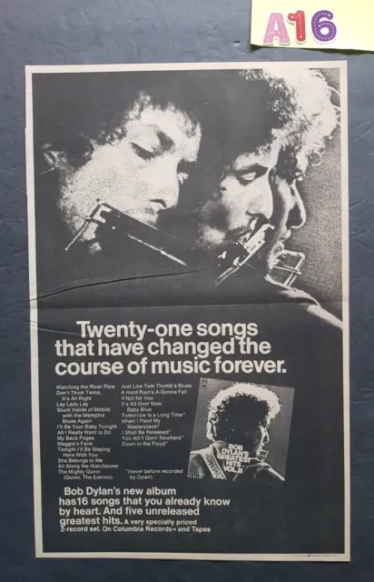 Bob Dylan Greatest Hits Vol II Album Promo Print Advertisement Vintage 1971