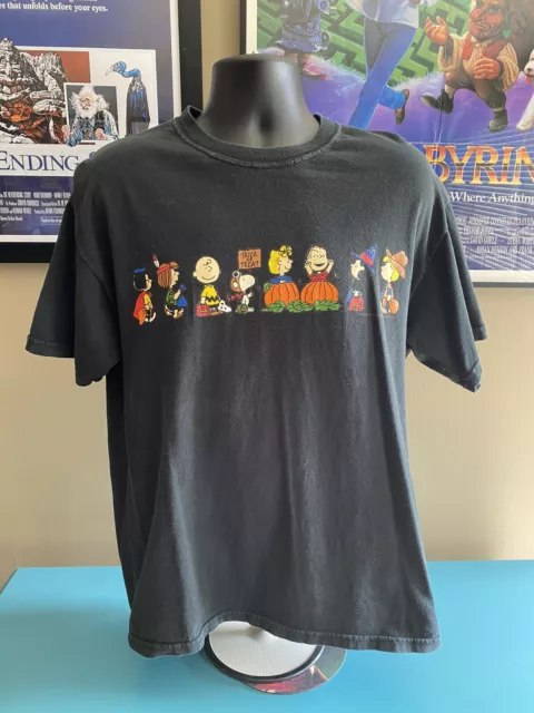 Vintage Halloween Peanuts T-Shirt Size Large - Charlie Brown Snoopy