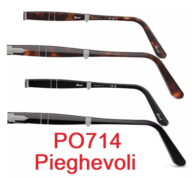 Aste Persol 714 di ricambio per occhiali da sole stanghette ricambi astine nere