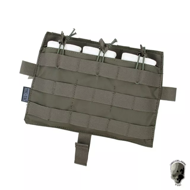 Panneau Frontal Tactique MOLLE – Triple Poche, Nylon Résistant, Pour Gilet AVS JPC2.0, Multicam, Noir, Coyote, Vert