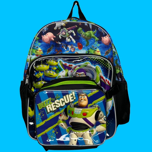 DISNEY TOY STORY Boys Backpack Book Bag Lunch Box SET School Kids Buzz