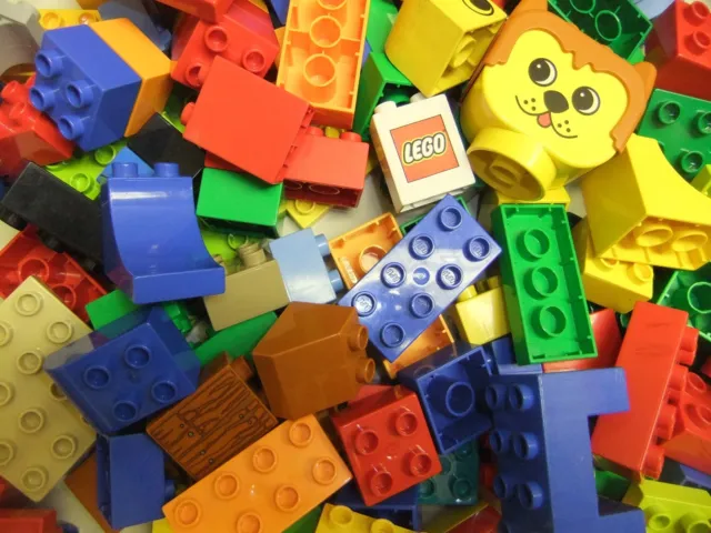 großes 1kg LEGO DUPLO STEINE Starterset SAUBER gemischte Tasche BLOCKTEILE TEILE Fahrzeug 3