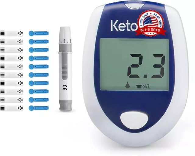 Kit de medidor de cetona de sangre Ketobm para pruebas de dieta Keto - Kit 2023