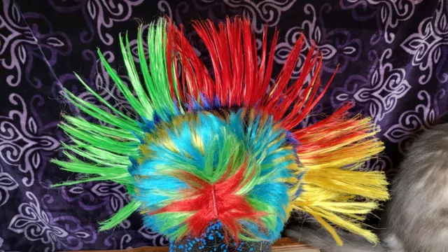 Rainbow Colored Hair - Mowhawk Wig