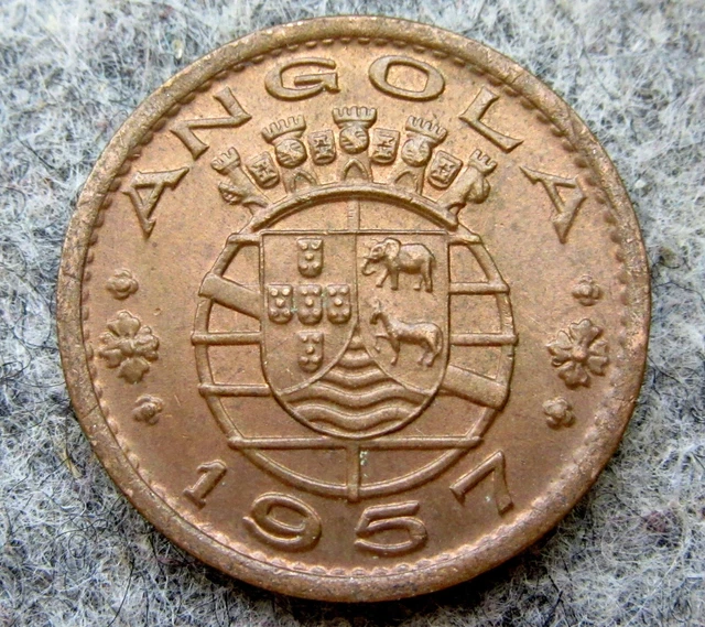 Angola Portuguese Colonial 1957 50 Centavos Unc
