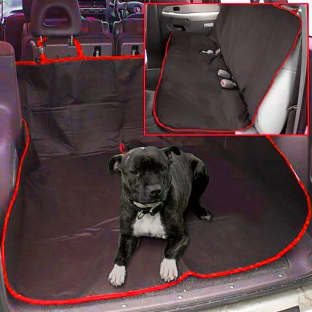 New 2 In 1 Waterproof Car Rear Back Seat Cover Pet Dog Protector Boot Mat Liner