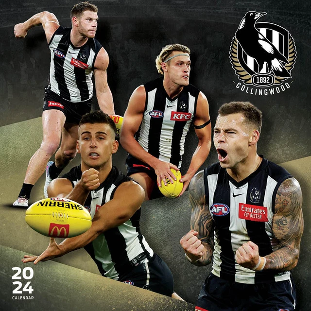2024 AFL COLLINGWOOD Wall Calendar 20.00 PicClick AU