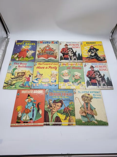 Vintage Lot of 11 Rand McNally Elf Books for Children Circa 1940s/1950s Various