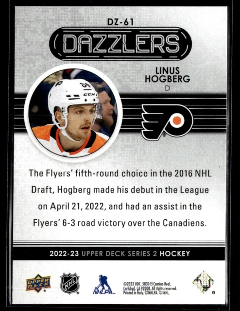 Linus Hogberg 2022-23 UPPER DECK Dazzlers Linus Hogberg #DZ-61 H1R2G EUR 2,15 ...