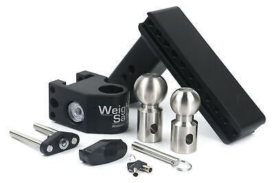 Weigh Safe Steel 8" Drop Hitch w/ 2" x 2-5/16" Adjustable Ball Mount 18,500 GTW 3