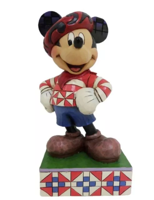 Enesco Jim Shore Disney Traditions Mickey Mouse Greetings From France Figurine