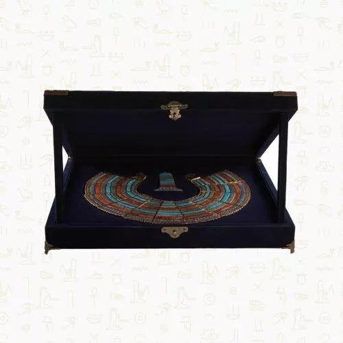 Rare Horus Necklace from Tutankhamun Jewlery , Made of copper & 24k gold plating