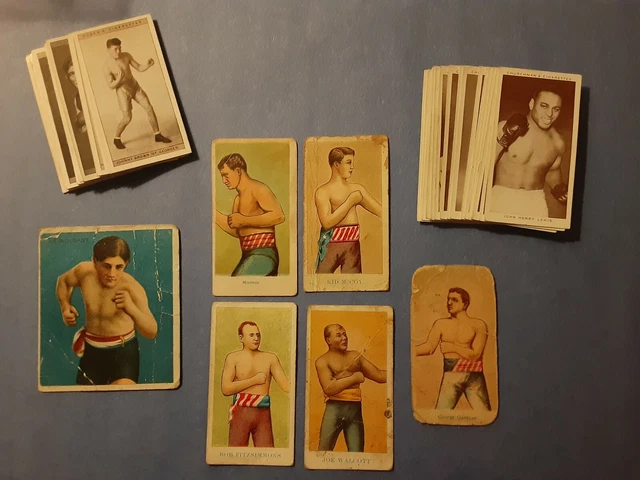 1909 E75 American Caramel Bob Fitzsimmons Boxing Card lot with Walcott and more