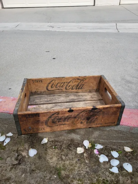 Vintage Coca Cola Los Angeles Wooden Crate Carrier