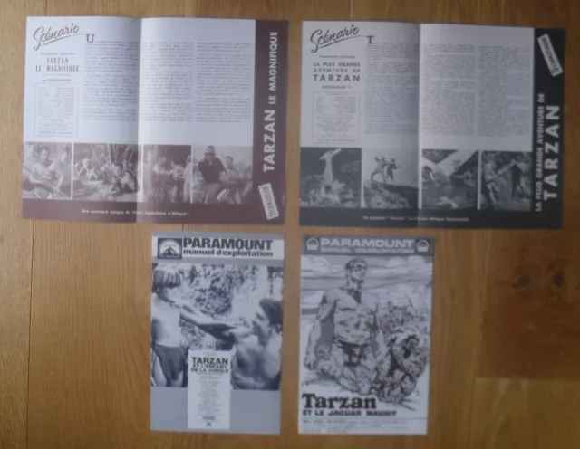 TARZAN lot de 4 synopsis cinema originale