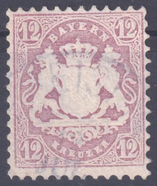 Bayern 12 Kr. Mi.Nr. 26 X gestempelt, Kurzbefund Brettl BPP, 1870/75 (Mi. 1400€)